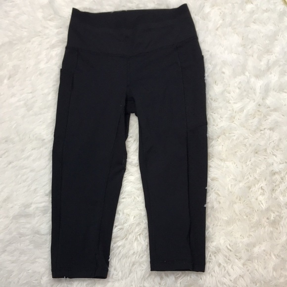 Lululemon Mind Over Miles Crop (17" ) Black - Picture 1 of 8